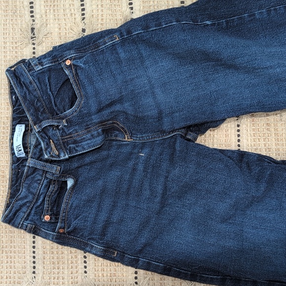 Zara Blue Straight Leg Jeans - Picture 2 of 4